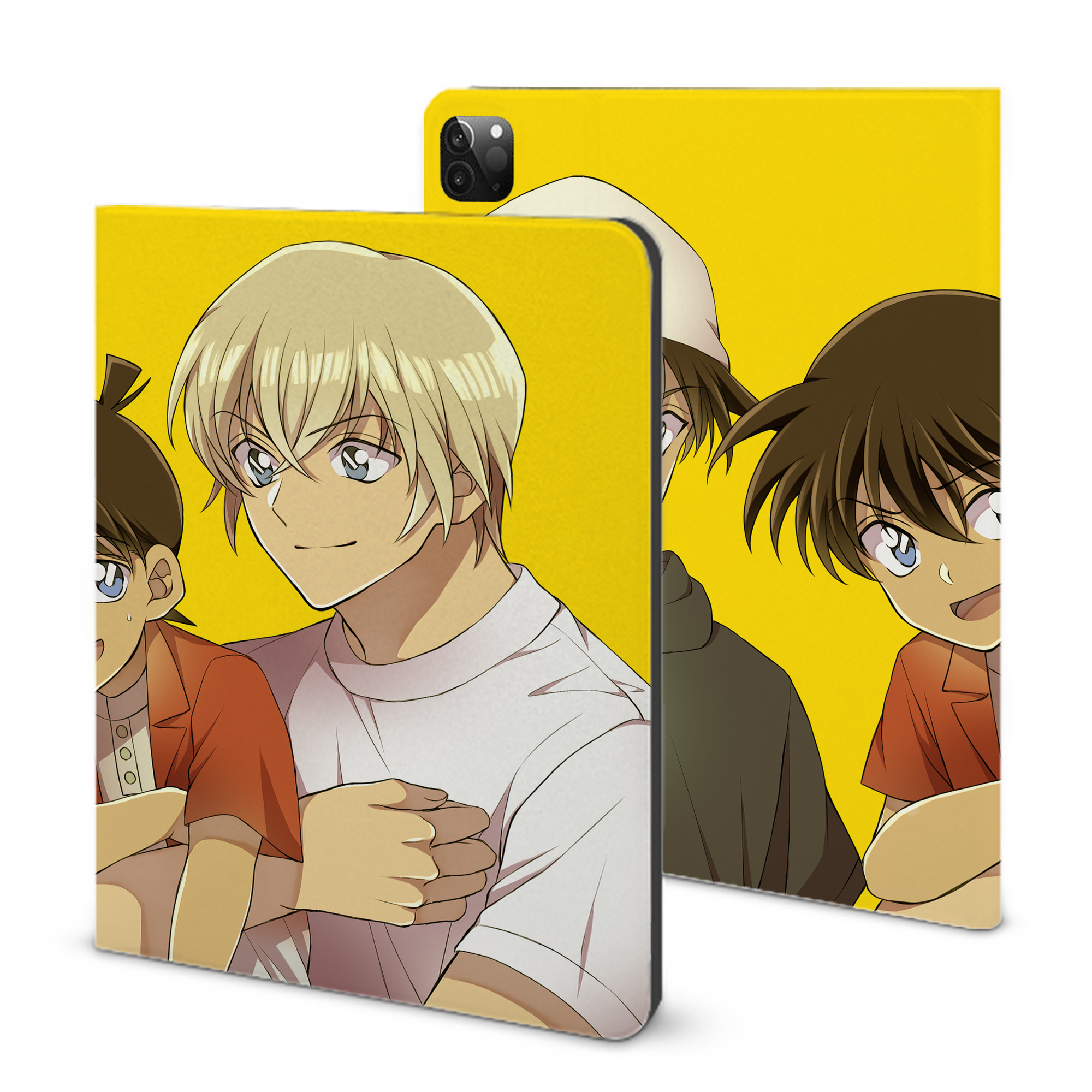（画像用） 名探偵コナン Detective Conan IPadケース ペンホルダー付き ブックスタイルデザイン